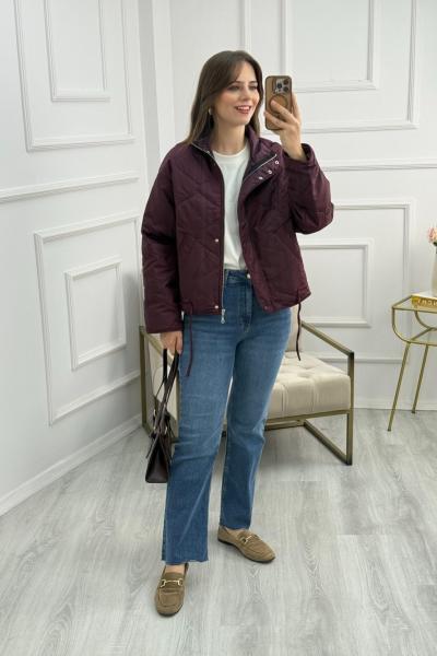 Beli Lastikli Kapitone Mont Bordo