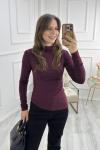 Boğazlı Asimetrik Bluz Bordo