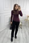 Boğazlı Asimetrik Bluz Bordo