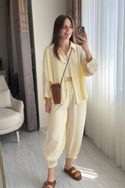 Gömlekli Takım Sarı