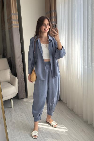 Gömlekli Takım Mavi