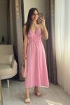 İnce Askılı Elbİse Pembe