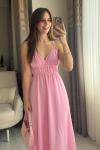 İnce Askılı Elbİse Pembe