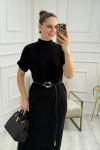 Kemer Detaylı Elbise Siyah