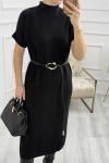 Kemer Detaylı Elbise Siyah