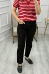 Kesik Paça Boyfit Jean Siyah
