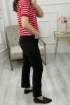 Kesik Paça Boyfit Jean Siyah