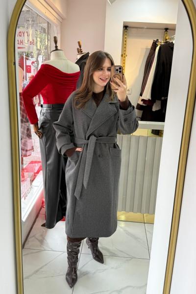 Kuşaklı Kaşe Kaban Antrasit