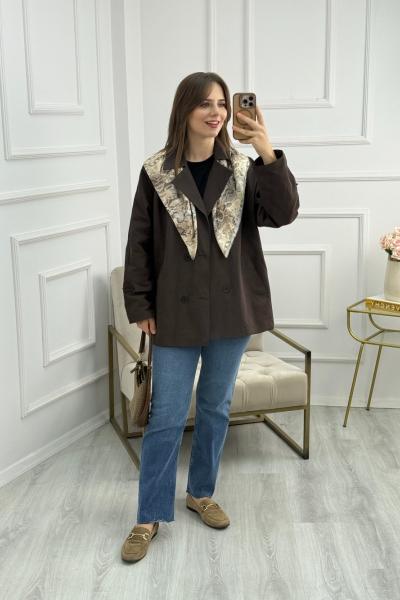 Massi Model Arka Düğme Detaylı Trençkot Kahverengi