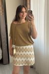 Simli Oversize Bluz Gold