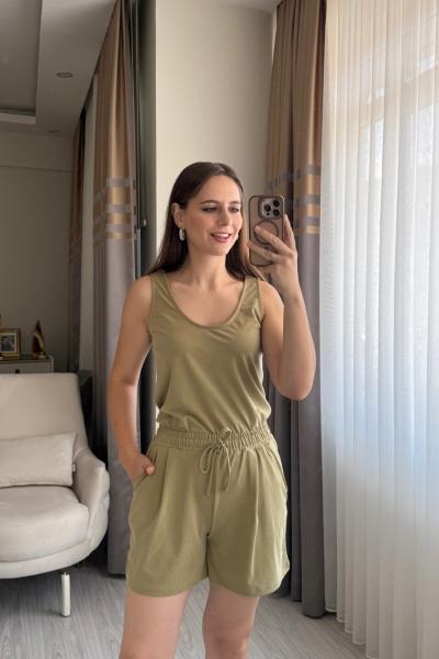 Şortlu Modal Takım Yeşil