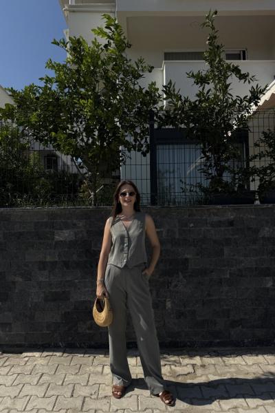 Tensel Yelekli Takım Yeşil