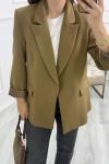 Vatkalı Blazer Ceket Haki
