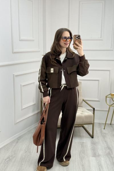 Vintage Natural Takım Kahverengi